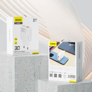 GaN Dudao A30EU 30W USB-A / USB-C laidinis įkroviklis - baltos spalvos - Image 8