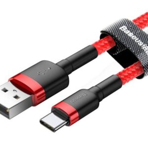 BASEUS kabelis USB A į Type C 1,5A Cafule CATKLF-U09 3 m balck raudonos spalvos - Image 3