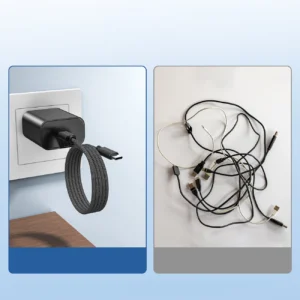 Choetech XCC-1052 100W USB-C Magnetic kabelis 1.2m - juodos spalvos - Image 6