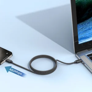 Choetech XCC-1052 100W USB-C Magnetic kabelis 1.2m - juodos spalvos - Image 7