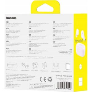 BASEUS belaidės bluetooth ausinės TWS ENC IPX4 Bowie E18 violetinės spalvos - Image 5