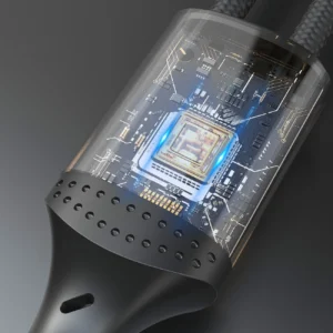 Dudao L3E 3 in 1 60W MicroUSB USB-C Lightning kabelis 1.2m - juodos spalvos - Image 6