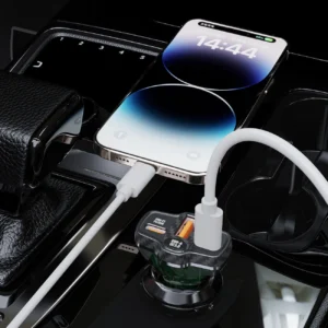 Dudao R78 78W automobilinis įkroviklis USB-C PD / 2xUSB-A QC - juodos spalvos - Image 7
