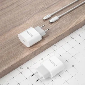 Dudao A14EUC PD 20W USB-C laidinis įkroviklis su kabelis - baltos spalvos - Image 7
