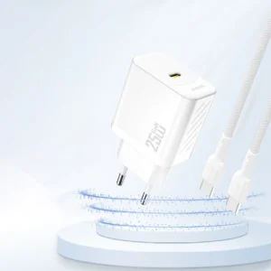 Dudao A27 25W GaN USB-C laidinis įkroviklis - baltos spalvos - Image 3