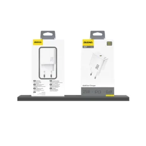 Dudao A27 25W GaN USB-C laidinis įkroviklis - baltos spalvos - Image 4