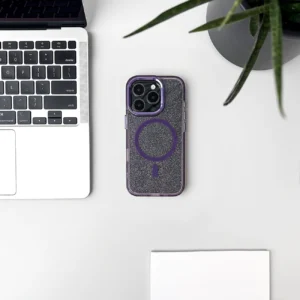 Wozinsky Glitter MagSafe for Samsung Galaxy S24 FE - dėklas telefonui violetinės spalvos with Glitter - Image 7