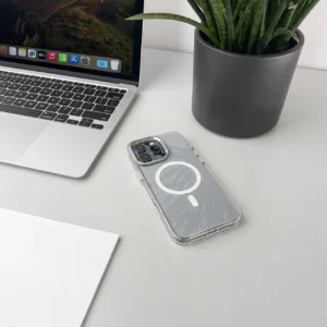 Wozinsky Glitter with Mag Safe for Samsung Galaxy S24 FE - dėklas telefonui skaidrus with Glitter - Image 4