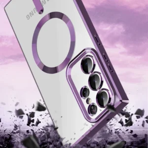 Dėklas Wozinsky Electroplated Magsafe Samsung Galaxy S24 FE - dėklas telefonui mėlynos spalvos - Image 9