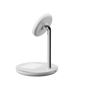 Įkrovimo stotelė Tech-Protect QI15W-A39 2in1 MagSafe - baltos spalvos - Image 5