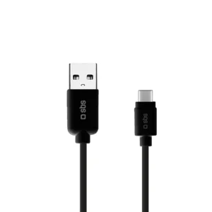 SBS TECABLETYC1KPOS USB-A - USB-C kabelis 1m - juodos spalvos - Image 4