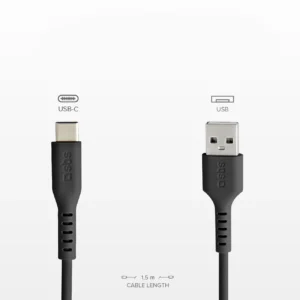 SBS TECABLEMICROC15K USB-A - USB-C kabelis 1.5m - juodos spalvos - Image 6