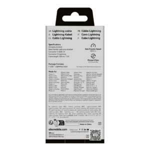 SBS TECABLEUSBIP589K USB-A - Lightning kabelis 1m MFi Certified - juodos spalvos - Image 3