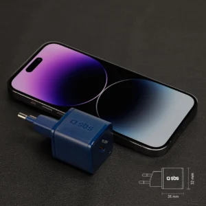 SBS TETRGAN1C20B 20W GaN laidinis įkroviklis su Power Delivery - Blue - Image 8