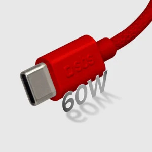 SBS TECABLETISSUETCCR USB-C - USB-C 1.5m 60W pintas kabelis - raudonos spalvos - Image 7
