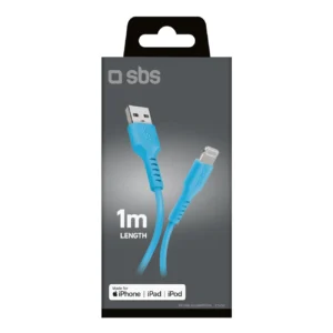 SBS TECABLEUSBIP589A USB-A - Lightning kabelis - mėlynos spalvos - Image 3