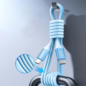 Orico CDX 100W 5A Power Delivery USB-C - USB-C kabelis 1m - mėlynos spalvos - Image 4