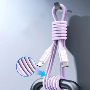 Kabel Orico CDX 100W 5A Power Delivery USB-C - USB-C 1m - violetinės spalvos - Image 4