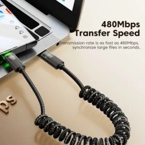 Tech-Protect UB20T Ultraboost USB Type-C kabelis PD100W/5A 180cm - juodos spalvos - Image 5