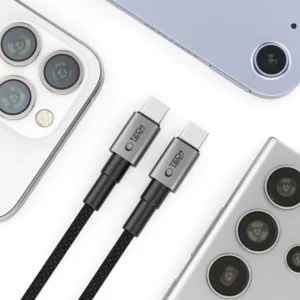 Tech-Protect UltraBoost DNA USB-C PD60W/3A kabelis 100cm - pilkos spalvos - Image 2