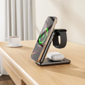 QI15W-A42 3in1 belaidis įkroviklis su MagSafe skirtas Apple Devices - aukso spalvos - Image 6