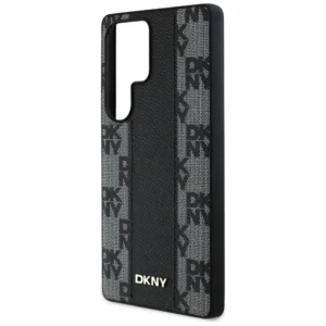 DKNY Leather Checkered Pattern MagSafe Samsung Galaxy S25 Ultra dėklas telefonui juodos spalvos - Image 6