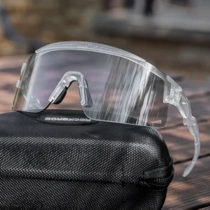 Rockbros Photochromic dviratininko akiniai su UV apsauga ir Corrective Insert - žalios spalvos - Image 8