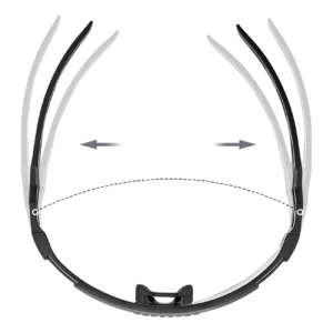 Rockbros Photochromic dviratininko akiniai su UV apsauga ir Corrective Insert - žalios spalvos - Image 9