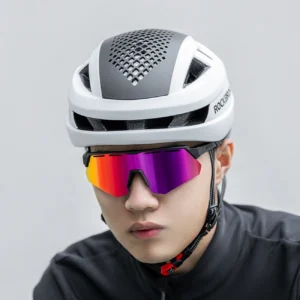 Rockbros Polarized dviratininko akiniai su UV apsauga ir Corrective Insert - pilkos spalvos - Image 5