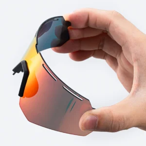 Rockbros Polarized dviratininko akiniai su UV apsauga ir Corrective Insert - pilkos spalvos - Image 7