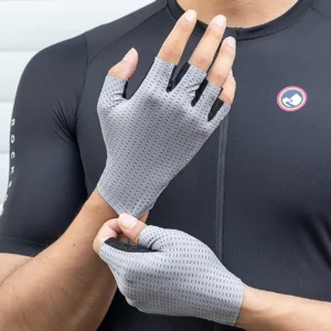 Rockbros Breathable Short Finger Cycling pirštinės, dydis: XXL - pilkos spalvos - Image 6
