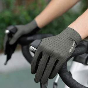 Rockbros Breathable Full Finger Cycling pirštinės, dydis: L - žalios spalvos - Image 8