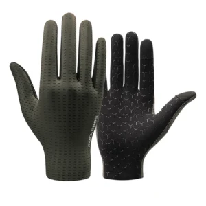 Rockbros Breathable Full Finger Cycling pirštinės, dydis: S - žalios spalvos