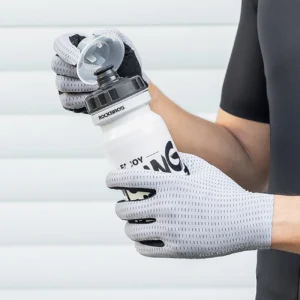 Rockbros Breathable Full Finger Cycling pirštinės, dydis: XL - pilkos spalvos - Image 5