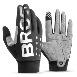 Rockbros cycling pirštinės, insulated, long, size: L - juodos spalvos and pilkos spalvos