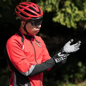 Rockbros cycling pirštinės, insulated, long, size: XL - juodos spalvos and pilkos spalvos - Image 3