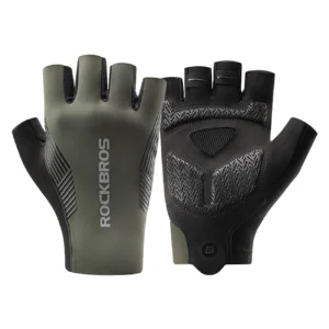 Rockbros cycling pirštinės spring/summer/autumn, short fingers, size: M - žalios spalvos