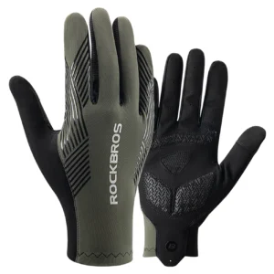 Rockbros cycling pirštinės spring/summer/autumn, full, size: XXL - žalios spalvos
