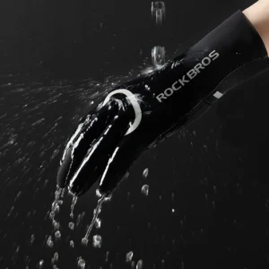 Rockbros full waterproof cycling pirštinės, size: XXL - juodos spalvos - Image 8