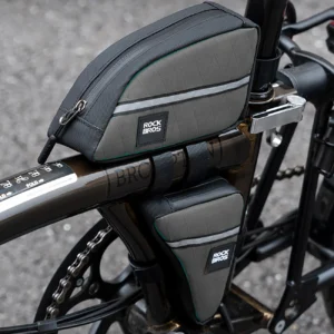 Rockbros Triangle Bike Frame Bag 0.8l - žalios spalvos - Image 3