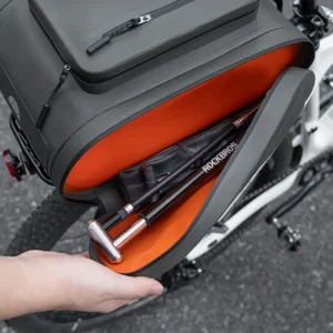 Rockbros waterproof bike pannier, for trunk, capacity 14l - gray - Image 3