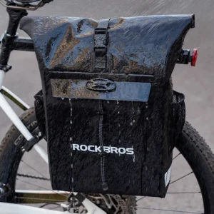 Rockbros Bike Bag su Backpack Function, Waterproof, su Helmet Attachment 18l - juodos spalvos - Image 5