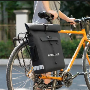 Rockbros Bike Bag su Backpack Function, Waterproof, su Helmet Attachment 18l - juodos spalvos - Image 7