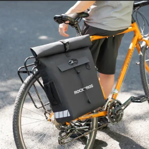 Rockbros Bike Bag su Backpack Function, Waterproof, su Helmet Attachment 18l - juodos spalvos - Image 8