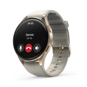 Hama 8900 GPS AMOLED išmanusis laikrodis 1.32" su Beige silikonine apyranke - aukso spalvos - Image 7