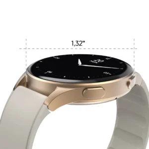 Hama 8900 GPS AMOLED išmanusis laikrodis 1.32" su Beige silikonine apyranke - aukso spalvos - Image 8