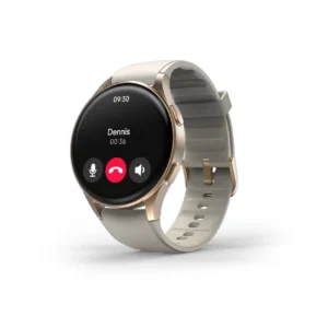 Hama 8900 GPS AMOLED išmanusis laikrodis 1.32" su Beige silikonine apyranke - aukso spalvos - Image 9