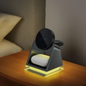 Tech-Protect QI15W-A43 3in1 MagSafe belaidis įkroviklis - rožinės spalvos - Image 6