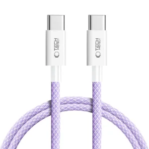 Tech-Protect Ultraboost Lite USB-C PD60W/3A kabelis 1m - violetinės spalvos - Image 1