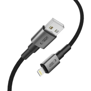 Tech-Protect Ultraboost DNA USB-A / Lightning kabelis 12W/2.4A 25 cm - pilkos spalvos - Image 3